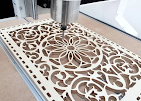 Decorative floral CNC cut panel
